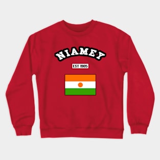 🌍 Niamey Niger Strong, Niger Flag, Established 1905, City Pride Crewneck Sweatshirt